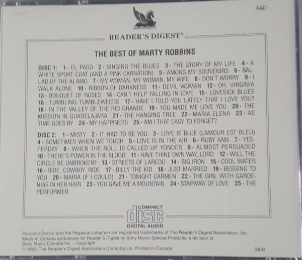 Marty Robbins : The Best Of Marty Robbins (2xCD, Comp)