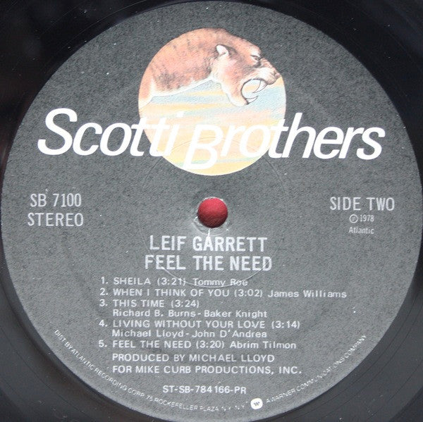 Leif Garrett : Feel The Need (LP, Album, PR-)