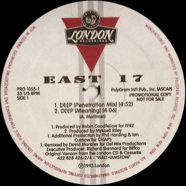 East 17 : Deep (12", Promo)