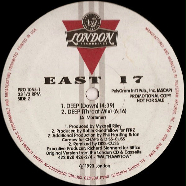 East 17 : Deep (12", Promo)