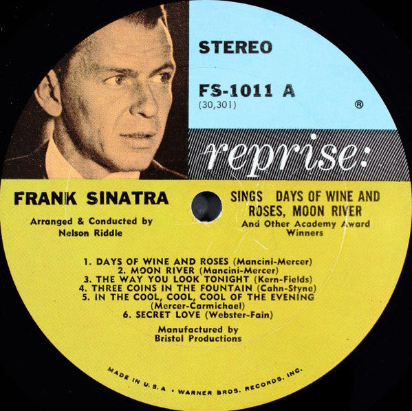 Frank Sinatra : Sings Days Of Wine And Roses, Moon River, And Other Academy Award Winners (LP)