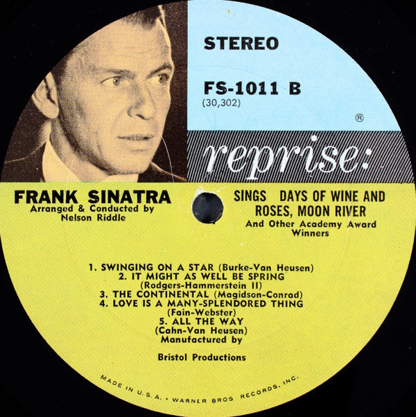 Frank Sinatra : Sings Days Of Wine And Roses, Moon River, And Other Academy Award Winners (LP)