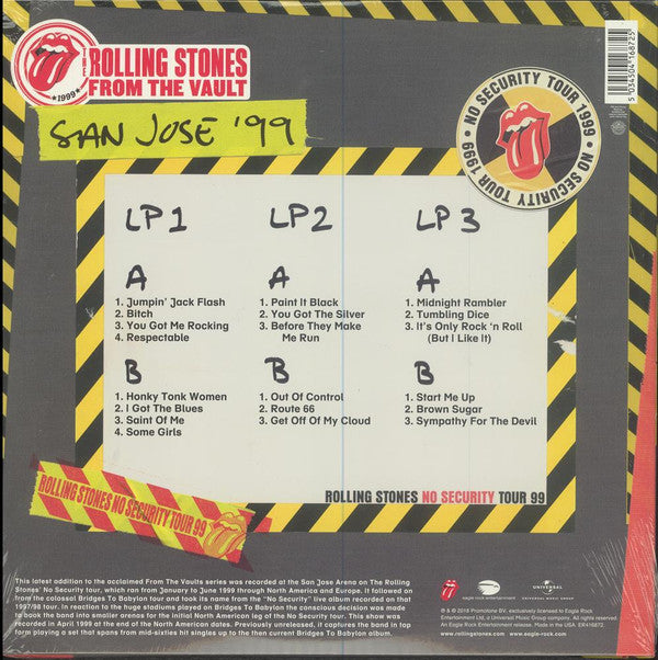 The Rolling Stones : No Security. San Jose '99 (LP, Yel + LP, Bla + LP, Red + Album, Ltd, 180)