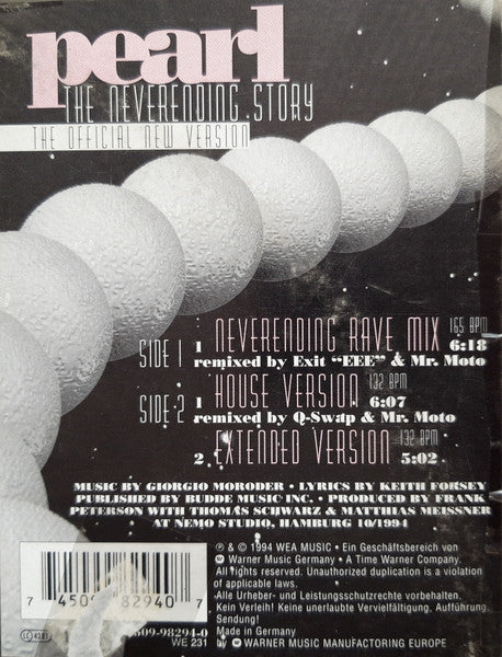 Pearl (5) : The Neverending Story (The Official New Version) (12", Maxi)
