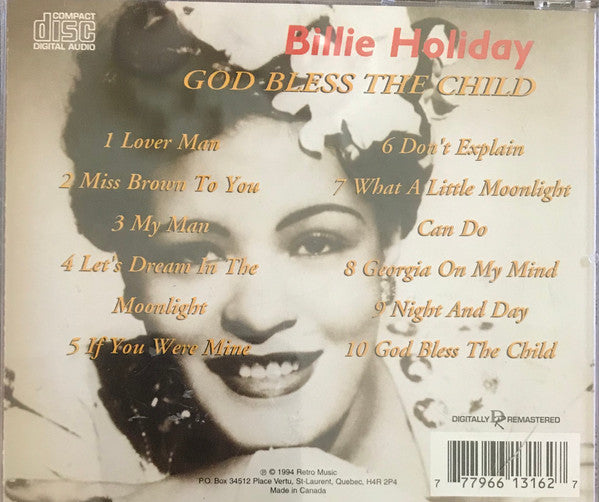 Billie Holiday : God Bless The Child (CD, Comp, RM)