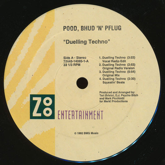 Pood, Bhud, 'N' Pflug : Duelling Techno (12")