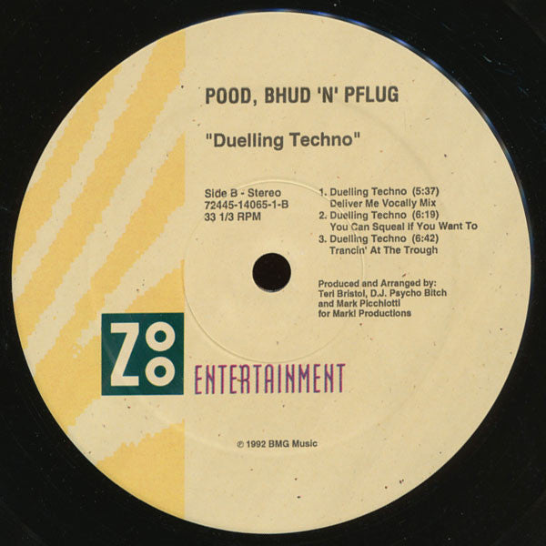Pood, Bhud, 'N' Pflug : Duelling Techno (12")