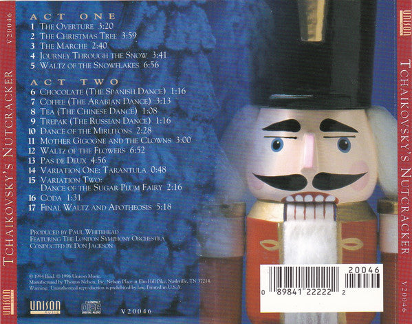 Tchaikovsky*, The London Symphony Orchestra* Conducted By Don Jackson (2) : Tchaikovsky's Nutcracker (CD, Album)