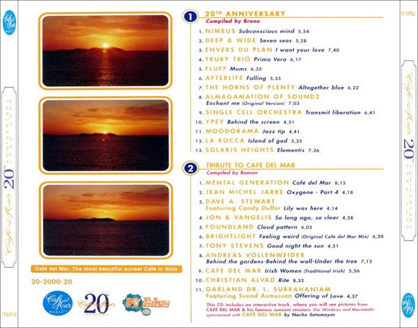 Various : Café Del Mar - 20th Anniversary (1980-2000) (2xCD, Comp)