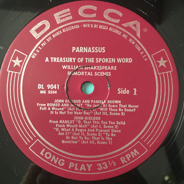 William Shakespeare : William Shakespeare: Immortal Scenes And Sonnets (LP, Album)