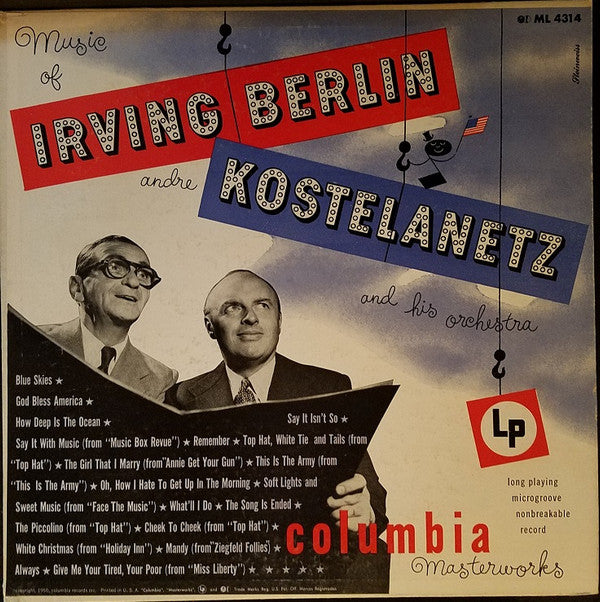 Irving Berlin, Andre Kostelanetz And His Orchestra* : Music Of Irving Berlin (LP, Mono)