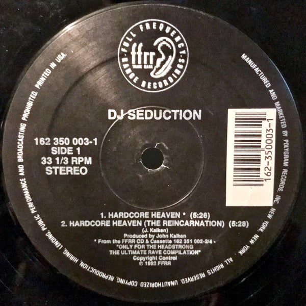 DJ Seduction : Hardcore Heaven (12", Single)