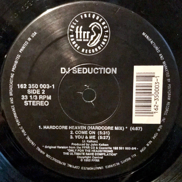 DJ Seduction : Hardcore Heaven (12", Single)