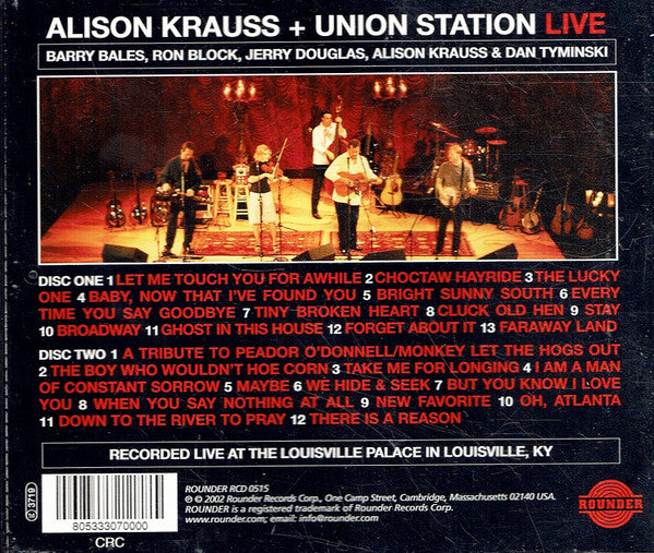 Alison Krauss + Union Station* : Live (2xCD, Album, Club)
