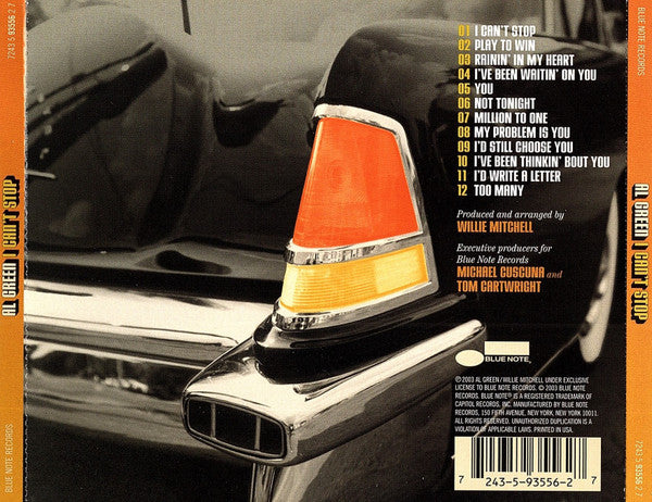 Al Green : I Can't Stop (CD, Album)