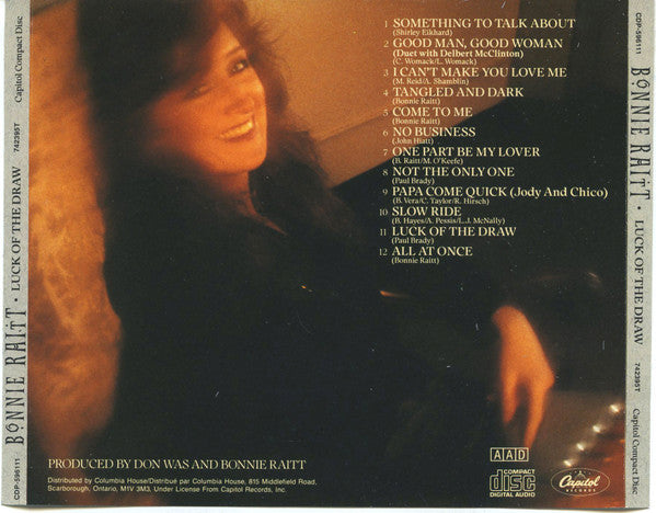 Bonnie Raitt : Luck Of The Draw (CD, Album, Club)