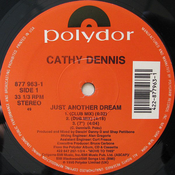 Cathy Dennis : Just Another Dream (12", Single)