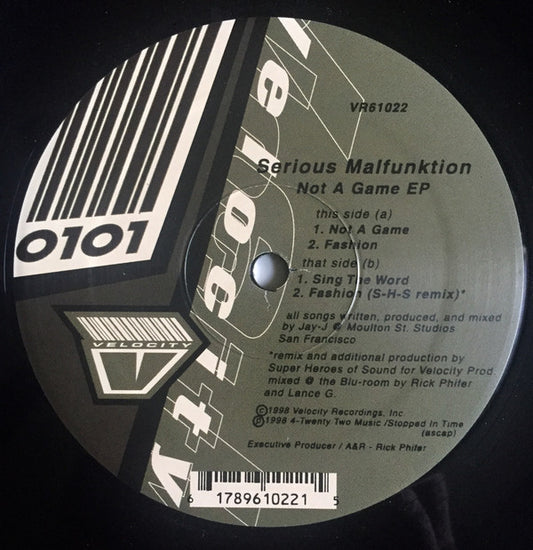 Serious Malfunktion : Not A Game EP (12", EP)