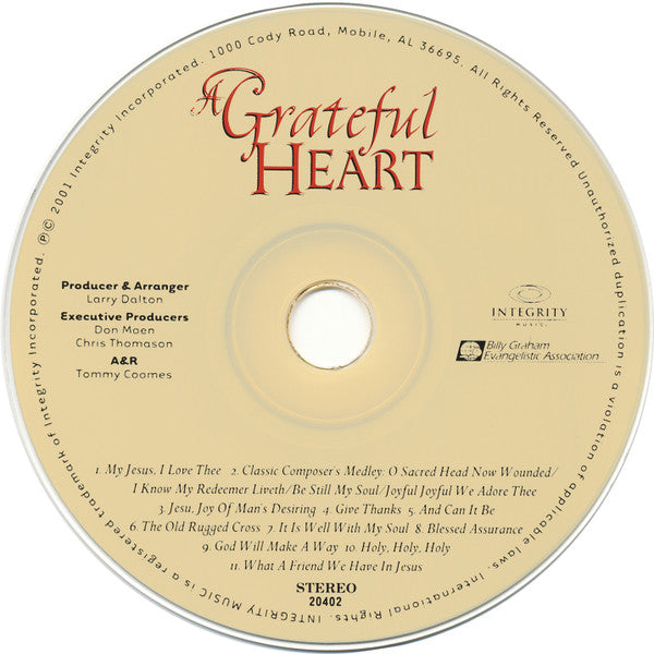 Larry Dalton, The National Philharmonic Orchestra Of London* : A Grateful Heart (CD)