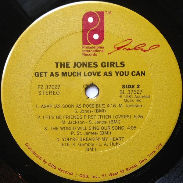 The Jones Girls : Get As Much Love As You Can (LP, Album)