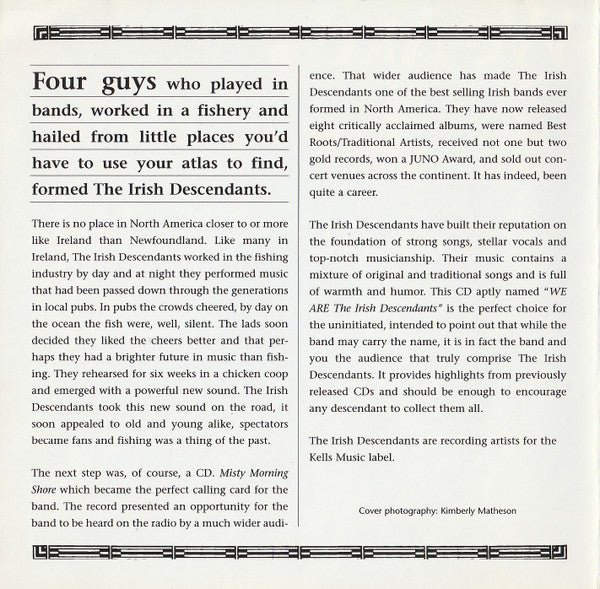 The Irish Descendants : We Are (CD, Comp)