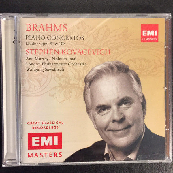 Brahms*, Stephen Kovacevich*, Wolfgang Sawallisch, Ann Murray, Nobuko Imai, London Philharmonic Orchestra : Piano Concertos / Lieder Opp. 91 & 105 (2xCD, Comp, RM)