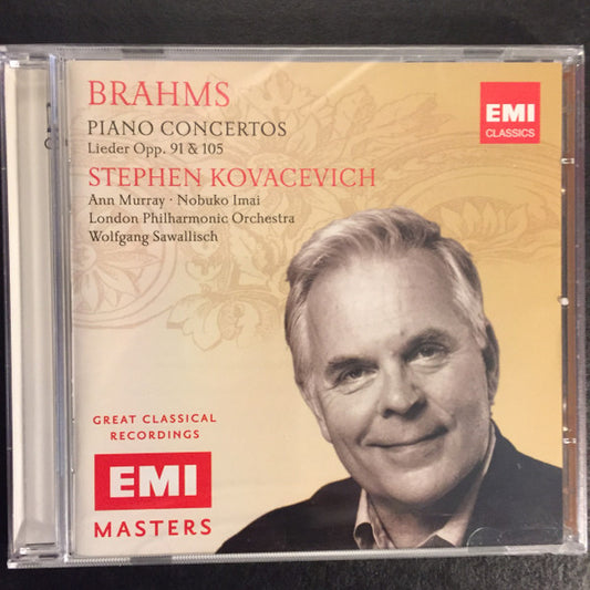 Brahms*, Stephen Kovacevich*, Wolfgang Sawallisch, Ann Murray, Nobuko Imai, London Philharmonic Orchestra : Piano Concertos / Lieder Opp. 91 & 105 (2xCD, Comp, RM)