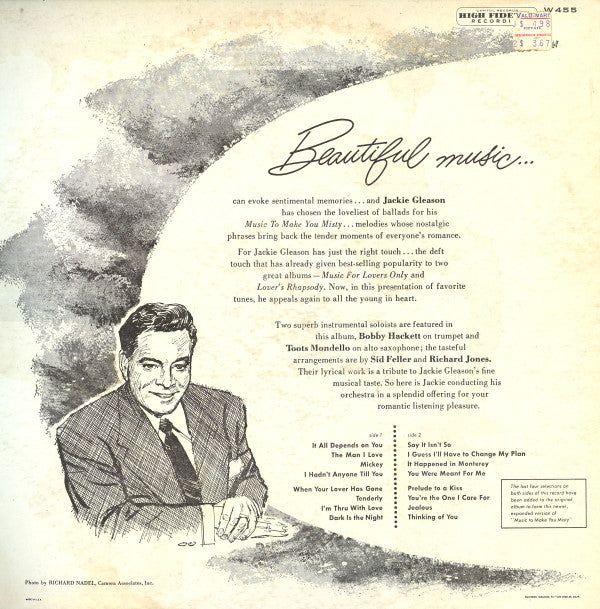 Jackie Gleason : Music To Make You Misty (LP, Album, Mono, RE)