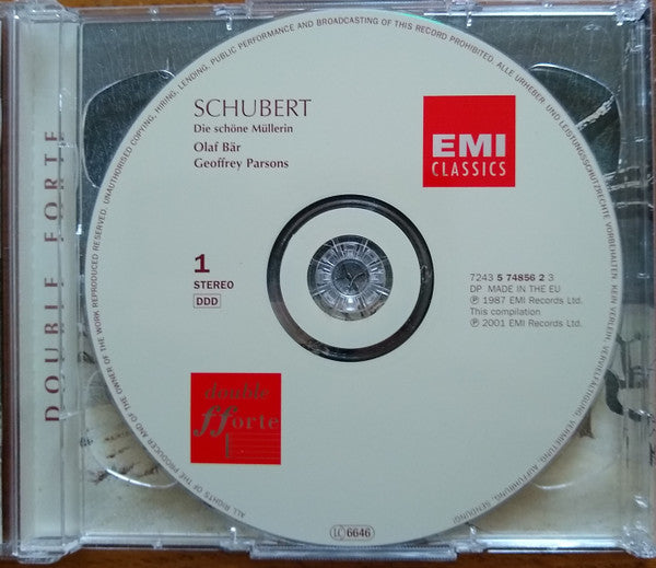 Franz Schubert, Olaf Bär, Geoffrey Parsons (2) : Die Schöne Müllerin ・Winterreise (2xCD, Comp)