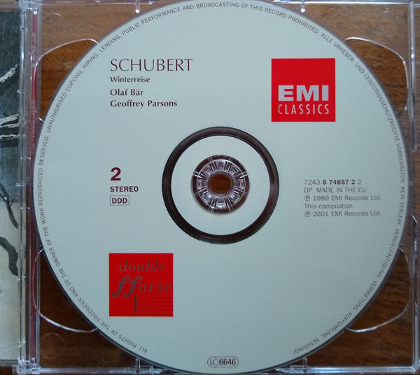 Franz Schubert, Olaf Bär, Geoffrey Parsons (2) : Die Schöne Müllerin ・Winterreise (2xCD, Comp)