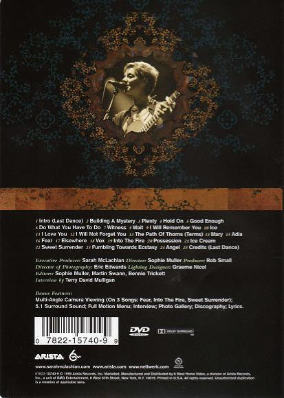 Sarah McLachlan : Mirrorball (DVD-V, Multichannel, NTSC)