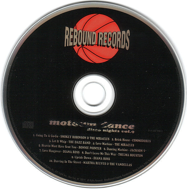 Various : Motown Dance (Disco Nights Vol. 9) (CD, Comp)