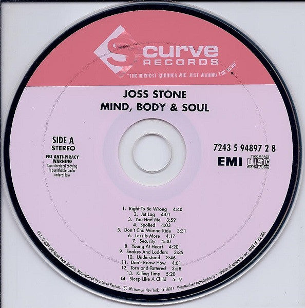 Joss Stone : Mind Body & Soul (CD, Album)