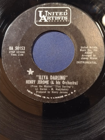 Henry Jerome And His Orchestra : Illya Darling / Love From A Heart Of Gold (7", Single, Mono)