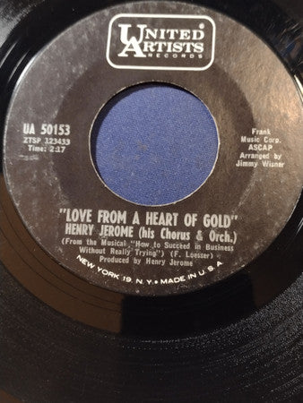 Henry Jerome And His Orchestra : Illya Darling / Love From A Heart Of Gold (7", Single, Mono)