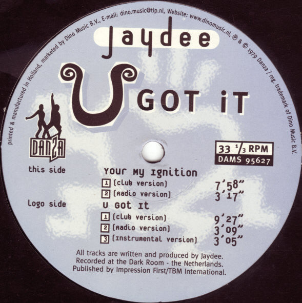 Jaydee : U Got It (12", Maxi)