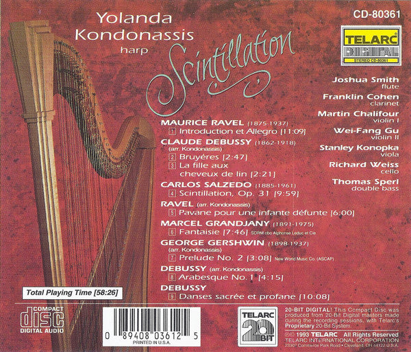 Yolanda Kondonassis : Scintillation (CD, Album, RE)