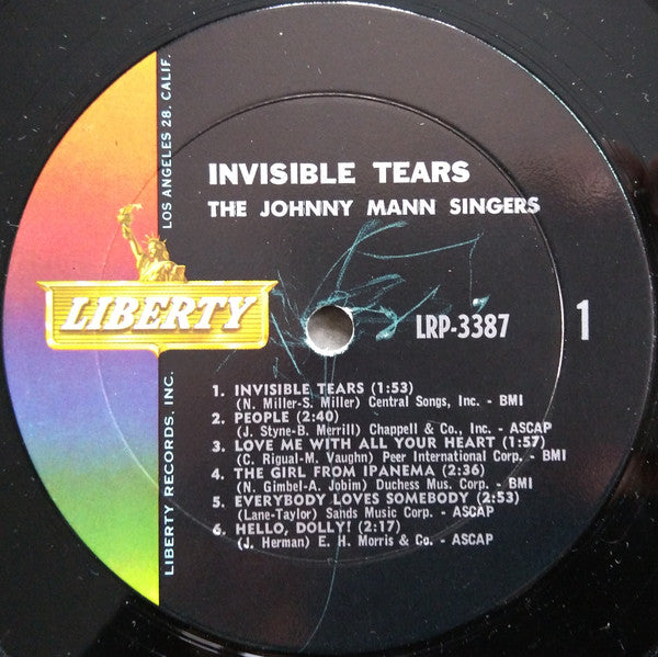 The Johnny Mann Singers : Invisible Tears (LP, Album, Mono)