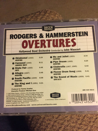 Hollywood Bowl Orchestra • John Mauceri - Rodgers & Hammerstein : Opening Night (The Overtures) (CD, RE)