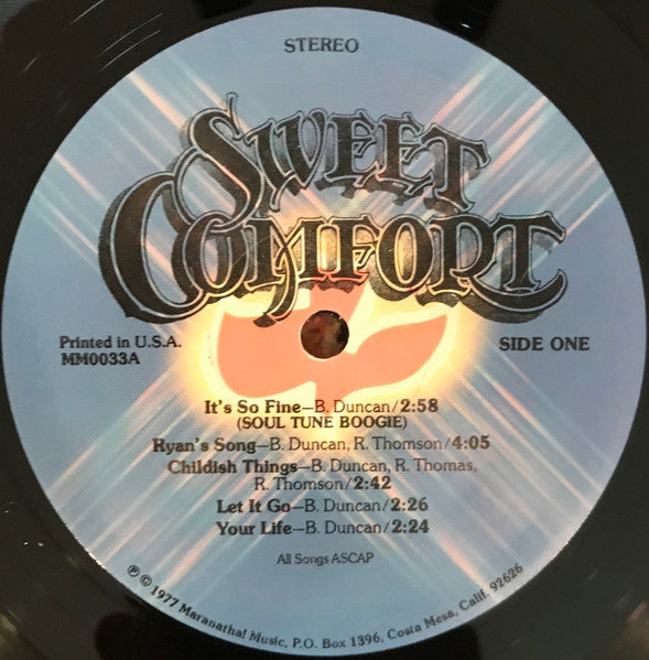 Sweet Comfort* : Sweet Comfort (LP, Album, RP, Mon)
