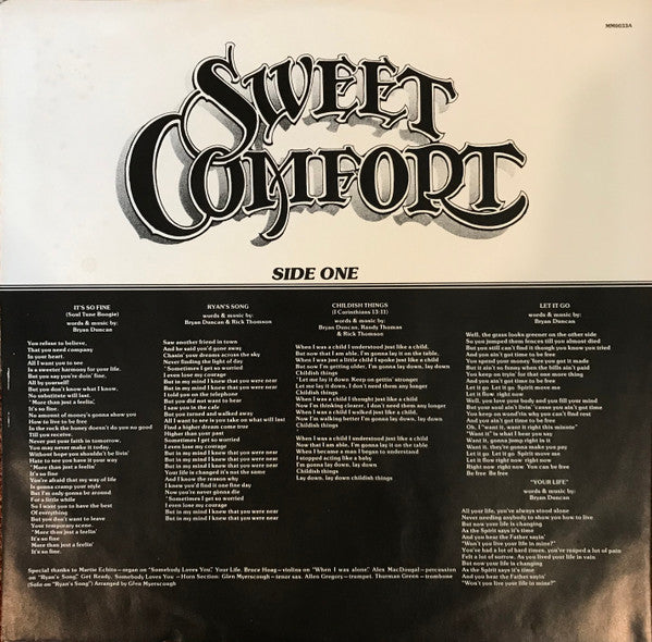 Sweet Comfort* : Sweet Comfort (LP, Album, RP, Mon)
