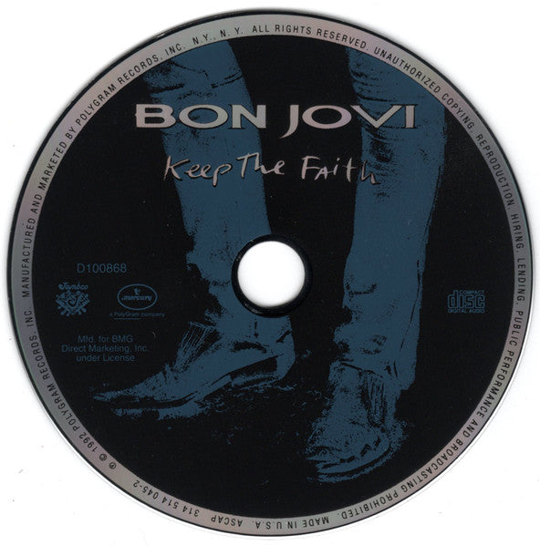 Bon Jovi : Keep The Faith (CD, Album, Club)