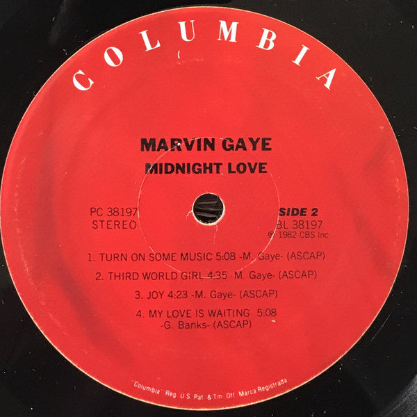 Marvin Gaye : Midnight Love (LP, Album, RE)