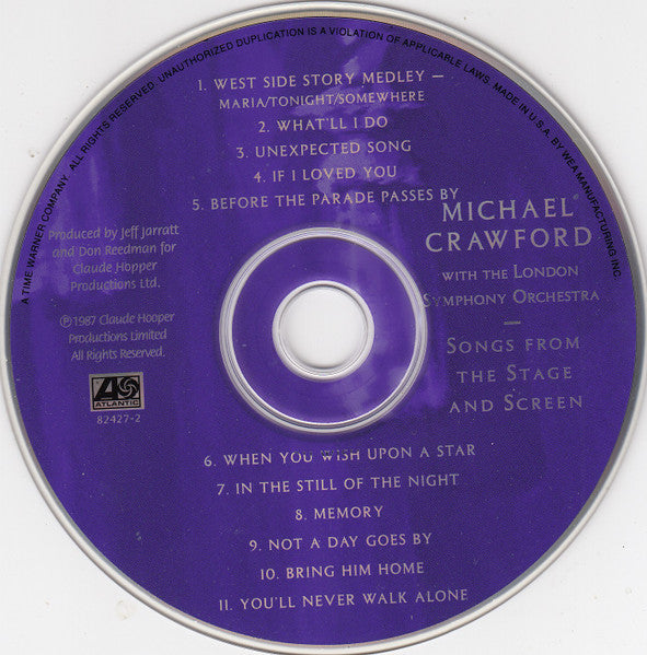 Michael Crawford With The London Symphony Orchestra : Songs From The Stage And Screen (CD, Album)