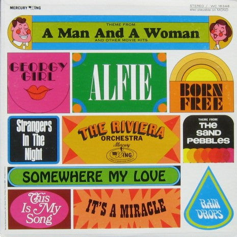 The Riviera Orchestra : Theme From “A Man And A Woman” And Other Movie Hits (LP)