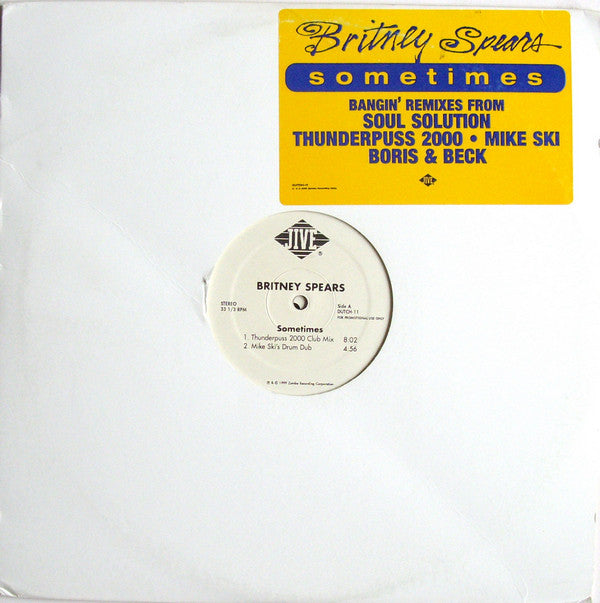 Britney Spears : Sometimes (2x12", Promo)