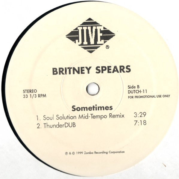 Britney Spears : Sometimes (2x12", Promo)