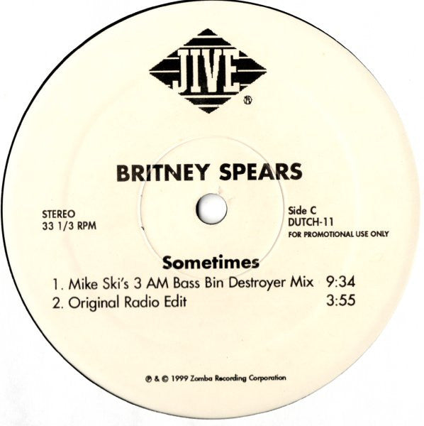 Britney Spears : Sometimes (2x12", Promo)