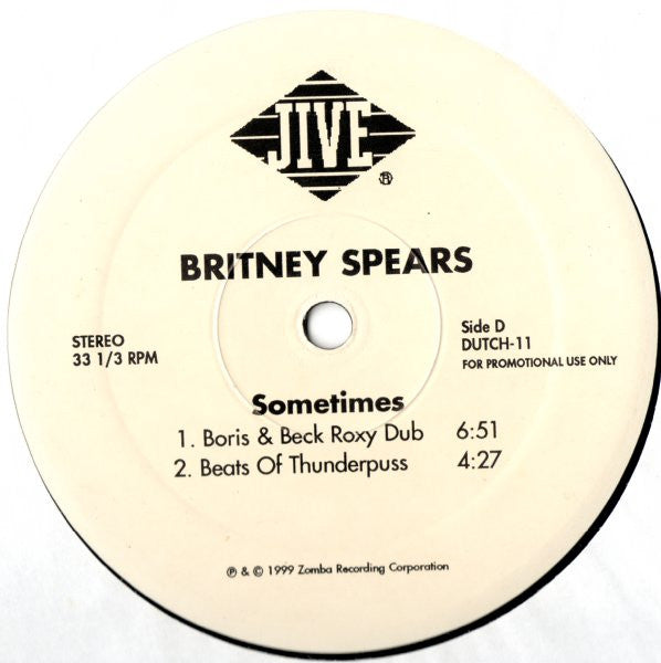 Britney Spears : Sometimes (2x12", Promo)