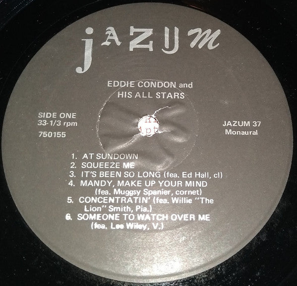 Eddie Condon's Jazz Concert All Stars* : Eddie Condon's Jazz Concert All Stars (LP, Mono, Unofficial)